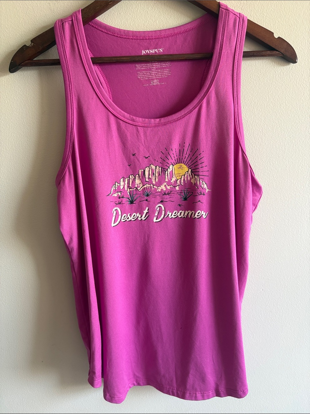 Joyspun Desert Dreamer Graphic Tank Top Pink Sleeveless Lounge Sleepwear M 8–10